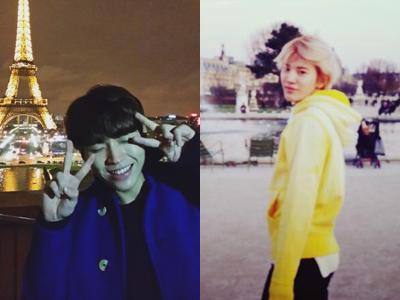 Pertama Kali ke Paris, Woohyun dan Sungjong Infinite Asyik Jalan-jalan